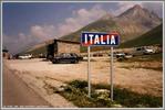 Author : MURAT, Comment : passage de la frontiere dans le col de Larche. ciao Italia ! 