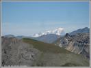 Montée : Col du Galibier depuis Saint Michel de Maurienne, Commentaire : Du sommet, belle vue sur le Mont-Blanc par beau temps 