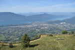 Montée : Mont Revard depuis Aix les Bains, Commentaire : Aix les Bains et le Lac du Bourget, depuis le sommet