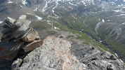 Montée : Col de l'Iseran depuis Bourg Saint Maurice, Commentaire : Le col de l'Iseran vu du sommet de la Pointe des Lessières (3043 m).