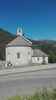 Montée : Col d'Allos depuis Colmars, Commentaire : Au bord de la route, à l'entrée du village, l'église romane (13è siècle) d'Allos. 