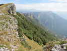 Montée : Col de Rousset depuis Die, Commentaire : Les lacets du col de Rousset vus depuis le But de l'Aiglette.
