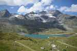 Montée : Passo del Bernina depuis Samedan, Commentaire : Le lago Bianco, quelques mètres sous le sommet