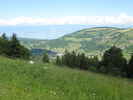 Montée : Pre Richard depuis Bernex, Commentaire : Le lac Léman, Bernex et le Mont Bénand.