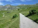 Montée : Colle Fauniera depuis Demonte, Commentaire : L'entrée dans les alpages. C'est sur ces longues portions en ligne droite que l'on use le plus d'énergie.