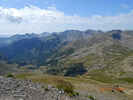 Auteur : Elki, Commentaire : La route qui monte au col de la Moutière vue de la Cime de la Bonette