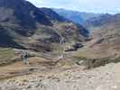 Montée : Col du Tourmalet depuis Sainte Marie de Campan, Commentaire : vue vers l'Ouest (Luz) depuis la piste vers le Pic du Midi