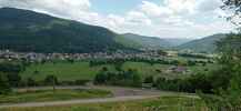 Montée : Col du Mont de Fourche depuis Rupt sur Moselle, Commentaire : Rupt sur Moselle au pied de son ballon. 