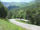 Montée : Col de Prémol depuis Luc en Diois, Commentaire : Les lacets au tiers de la montée, au-dessus de Poyols. 