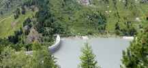 Montée : Barrage de Plan d'Amont depuis Modane, Commentaire : Le barrage d'aval. 
