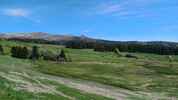 Montée : Puy de Chambourguet depuis La Tour d'Auvergne, Commentaire : Vue sur les sommets du Sancy. 