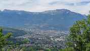 Montée : Fort des Quatres Seigneurs depuis Gières, Commentaire : Vue sur l'agglomération grenobloise et les falaises du 

 Vercors. 