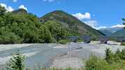 Montée : Col du Labouret depuis La Javie, Commentaire : Le pont sur la Bléone à l'entrée de La Javie. 