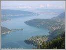 Author : jo5962, Comment : le lac d'Annecy vu du col. Au fond la ville d'Annecy