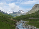 Montée : Col de l'Iseran depuis Bourg Saint Maurice, Commentaire : La Vallée de l'Isère depuis le Pont St-Charles