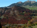 Author : kangooman, Comment : Leysin en haut à gauche. En bas, la route vers le col des Mosses depuis Aigle.